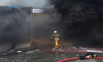İstanbul Başakşehir’deki bir fabrikada yangın