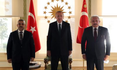 Cumhurbaşkanı Erdoğan, Libya Yüksek Devlet Konseyi Başkanı Halid el-Meşri’yi kabul etti