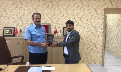 Aziz Akkuş`tan Hani ilçe Belediye Başkanı İbrahim Lale `ye ziyaret