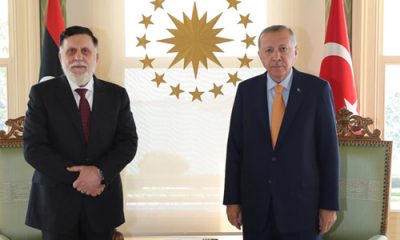 Cumhurbaşkanı Erdoğan, Libya Ulusal Mutabakat Hükûmeti Başkanlık Konseyi Başkanı Es-Serrac ile görüştü