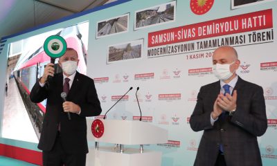 Cumhurbaşkanı Erdoğan, Samsun-Sivas Demiryolu Hattı Modernizasyonunun Tamamlanması Töreni’ne katıldı