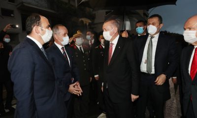 Cumhurbaşkanı Erdoğan, KKTC’de Kapalı Maraş bölgesinde İnceleme yaptı