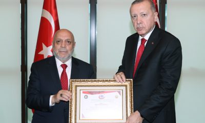 Cumhurbaşkanı Erdoğan, HAK-İŞ Konfederasyonu Genel Başkanı Arslan’ı kabul etti
