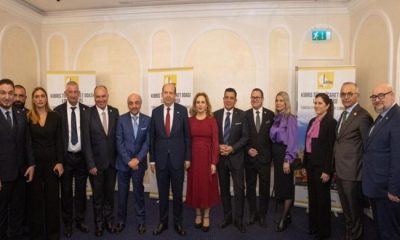 Cumhurbaşkanı Ersin Tatar, eşi Sibel Tatar ile birlikte KTTO Londra Ofisi’nin düzenlediği resepsiyona katıldı
