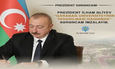 Azerbaycan Cumhuriyeti Cumhurbaşkanının Karabağ Üniversitesi’nin kurulmasına ilişkin fermanı