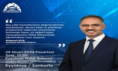 Eyyübiye Belediye Başkanı Mehmet Kuş Basınla Buluşacak
