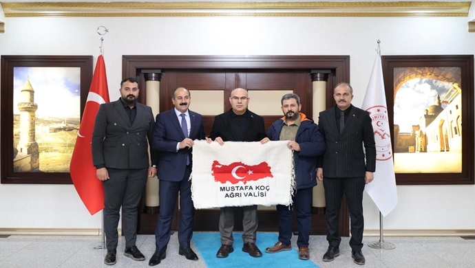 TÜRKYED GENEL MERKEZ GENEL SEKRETERİ MEHMET NURİ SAMANCI `DAN AĞRI VALİSİ MUSTAFA KOÇ’A ZİYARET