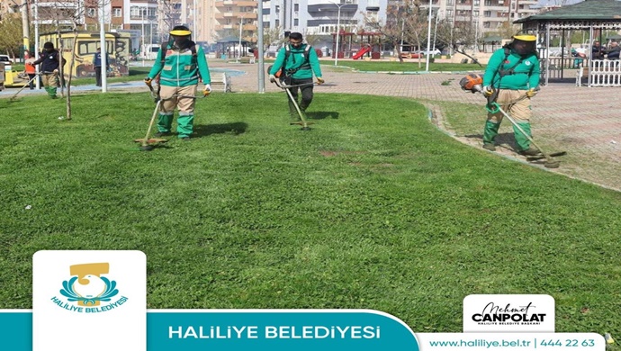 HALİLİYE BELEDİYESİ’NDEN PARK VE YEŞİL ALANLARDA BAKIM SEFERBERLİĞİ
